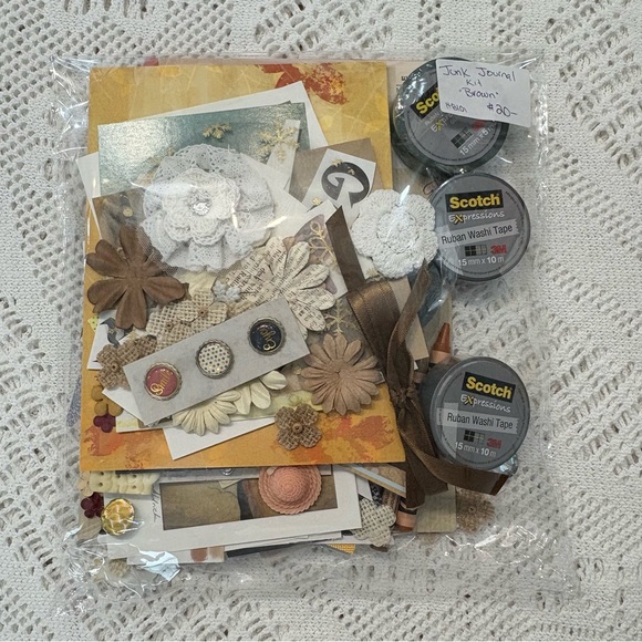 Other - DIY Junk Journal Mystery Surprise Kit - ‘Brown’ Paper Ephemera Etc 100 + PIECES